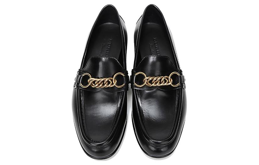 (W) Burberry Leather Chain Link Sneaker 'Black' 圖 4