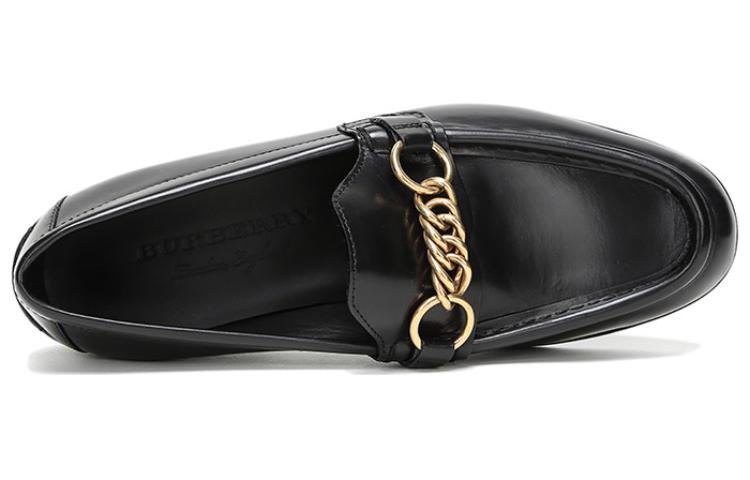 (W) Burberry Leather Chain Link Sneaker 'Black' 圖 5