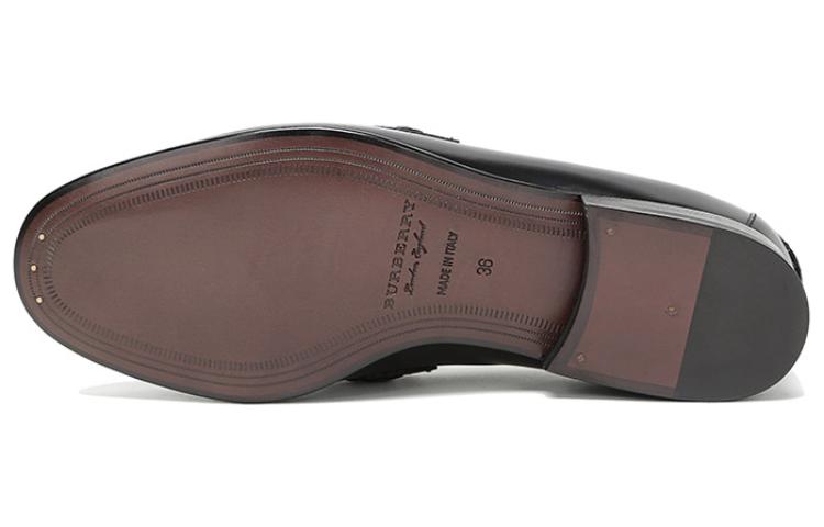 (W) Burberry Leather Chain Link Sneaker 'Black' 圖 6