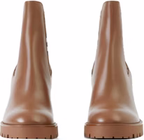 (W) 巴宝莉 深桦棕皮革格纹拼接切尔西靴 80707101 Lookbook (W) 巴宝莉 深桦棕皮革格纹拼接切尔西靴 80707101