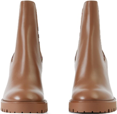 (Women) Burberry Leather Check Panel Chelsea Boot 'Deep Birch Brown' 80707101 Lookbook (Women) Burberry Leather Check Panel Chelsea Boot 'Deep Birch Brown' 80707101