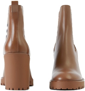 (W) バーバリー レザーチェック チェルシーブーツ(深茶) 80707101 Shop (W) バーバリー レザーチェック チェルシーブーツ(深茶) 80707101