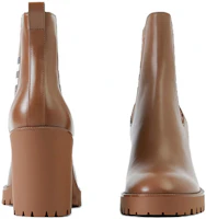 Purchase (W) Bota Chelsea Burberry de Cuero con Panel a Cuadros 'Marrón Abedul Oscuro' 80707101