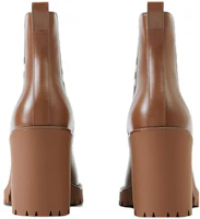 Details for (W) Bota Chelsea Burberry de Cuero con Panel a Cuadros 'Marrón Abedul Oscuro' 80707101