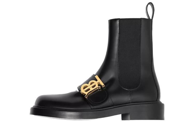 Buy (W) Burberry Sepatu Chelsea Kulit 'Hitam' 80581881