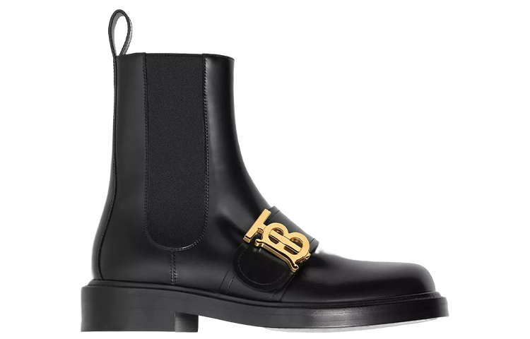 Order (W) Burberry Sepatu Chelsea Kulit 'Hitam' 80581881