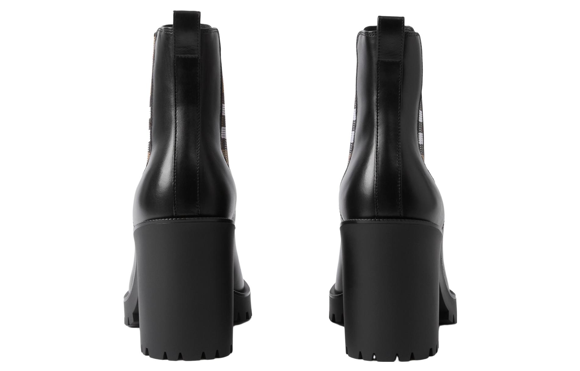 Shop (W) Burberry Sepatu Chelsea Kulit "Black Comfort" 80663951