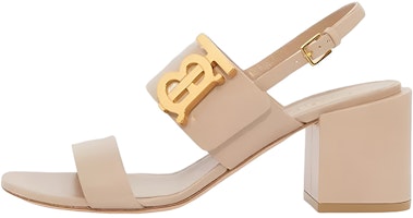 (Women) Burberry Leather Chunky-Heel Buckle Sandal 'Black' 80575951 (Women) Burberry Leather Chunky-Heel Buckle Sandal 'Black' 80575951