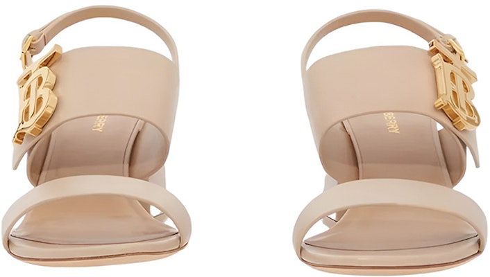 (Women) Burberry Leather Chunky-Heel Buckle Sandal 'Black' 80575951 Order (Women) Burberry Leather Chunky-Heel Buckle Sandal 'Black' 80575951