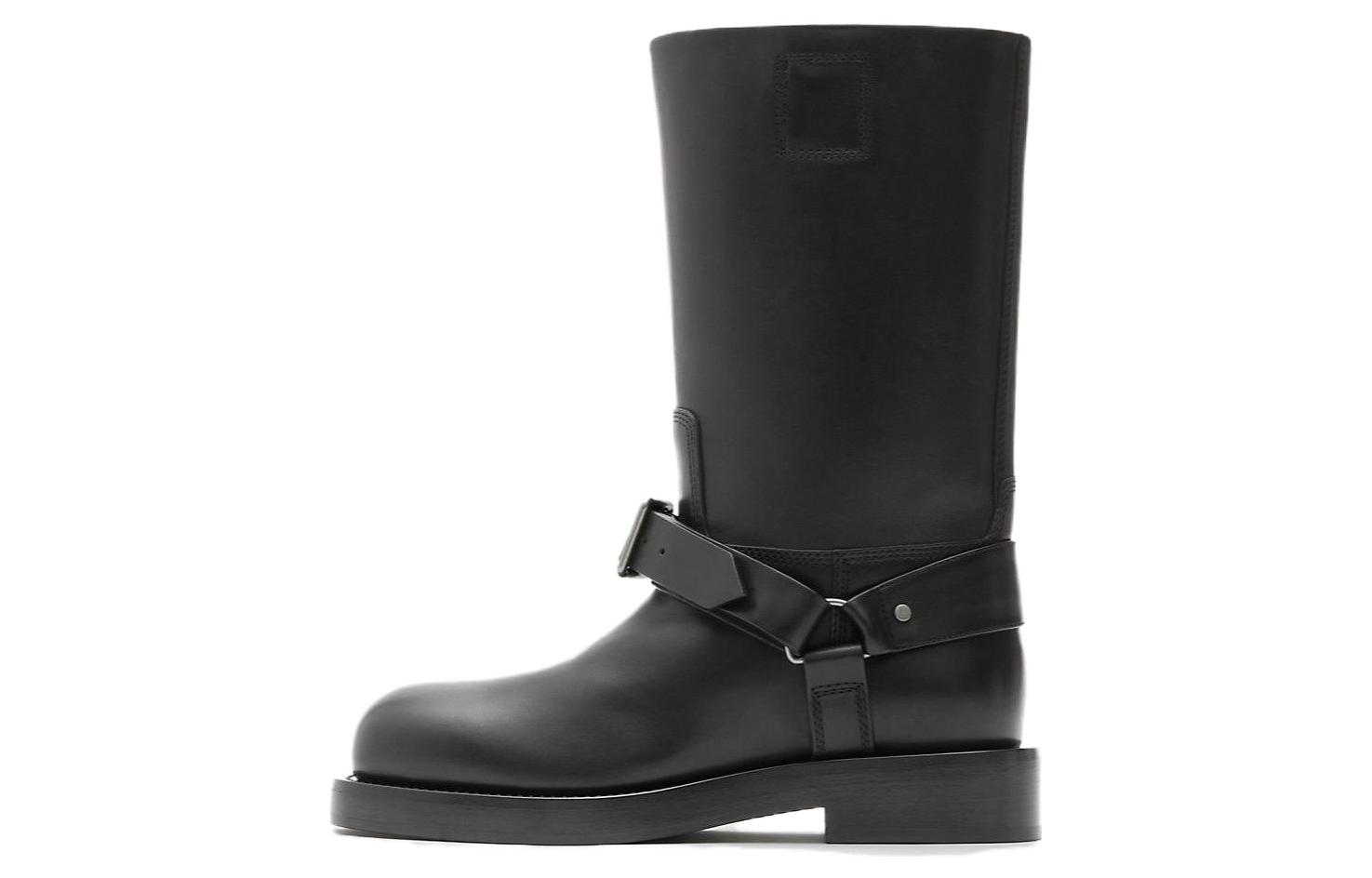 (Women) Burberry Leather Comfort Ankle Boot 'Black' 80773921