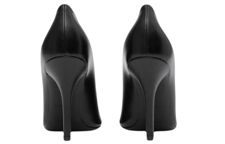 (W) Burberry Leather Fashion Slip-On Stiletto 'Black' 圖 4