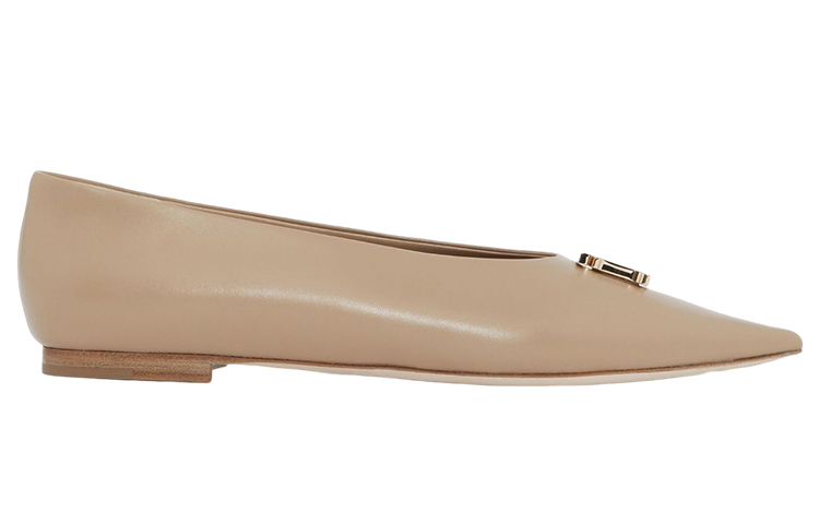 (W) Burberry Leather Flat 'Signature Pointed-Toe Beige' 圖 2