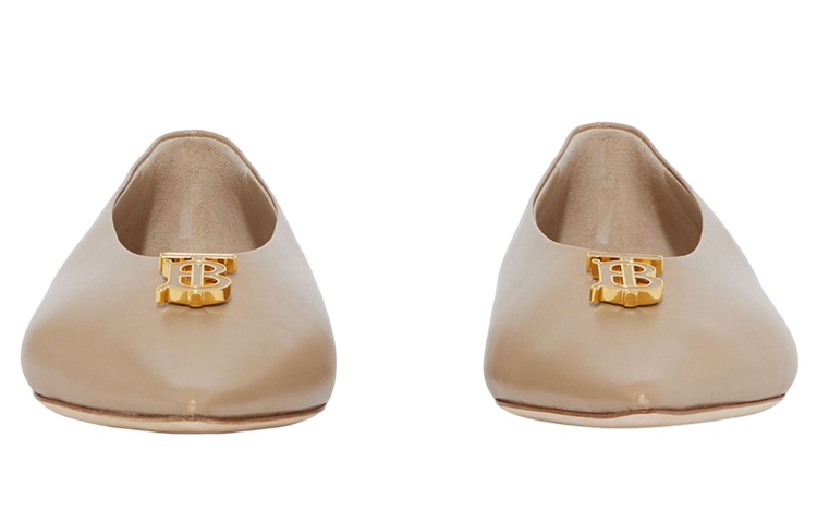 (W) Burberry Leather Flat 'Signature Pointed-Toe Beige' 圖 3