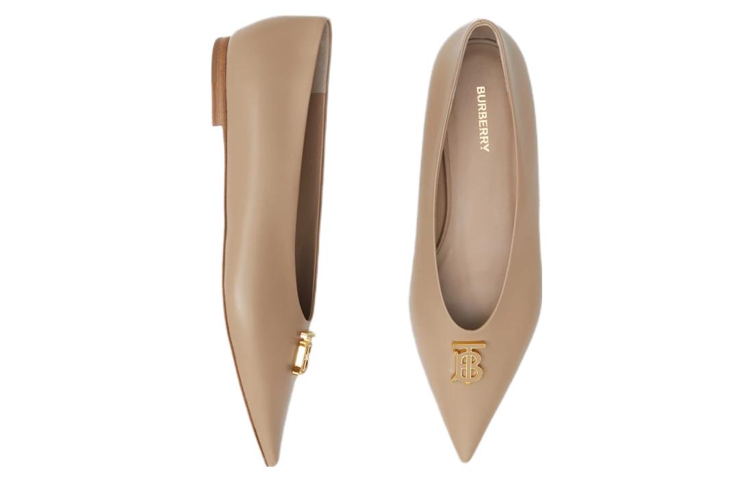 (W) Burberry Leather Flat 'Signature Pointed-Toe Beige' 圖 5