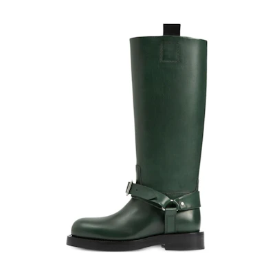 (W) Burberry Leather High-Top Boots 'Green'