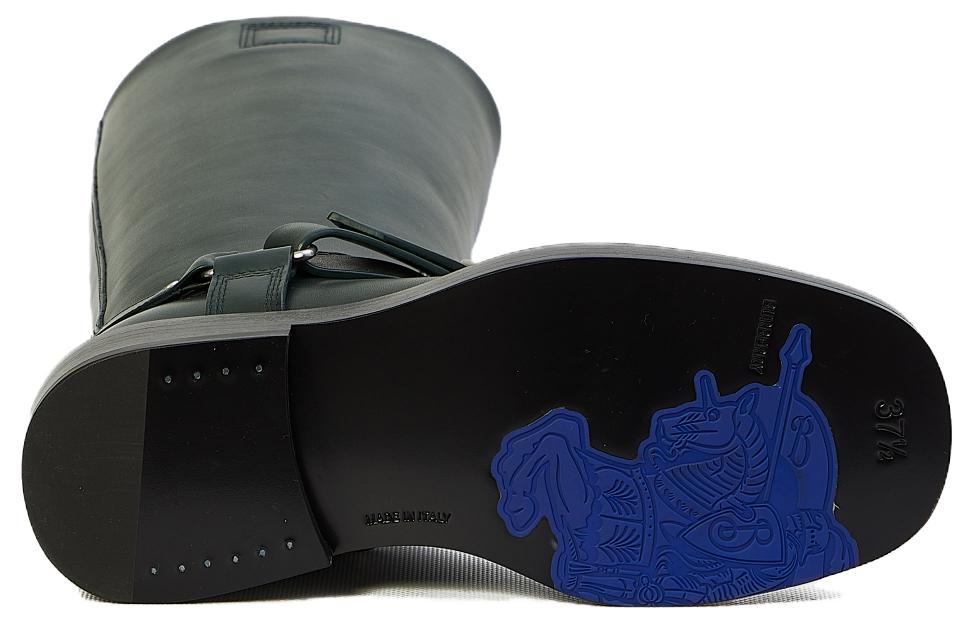 (W) Burberry Leather High-Top Boots 'Green' 圖 5