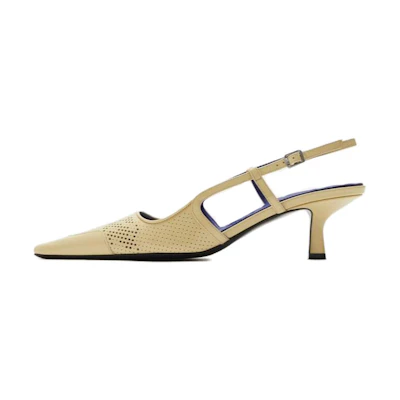 (W) Burberry Leather High Heels 'Daffodil Yellow'