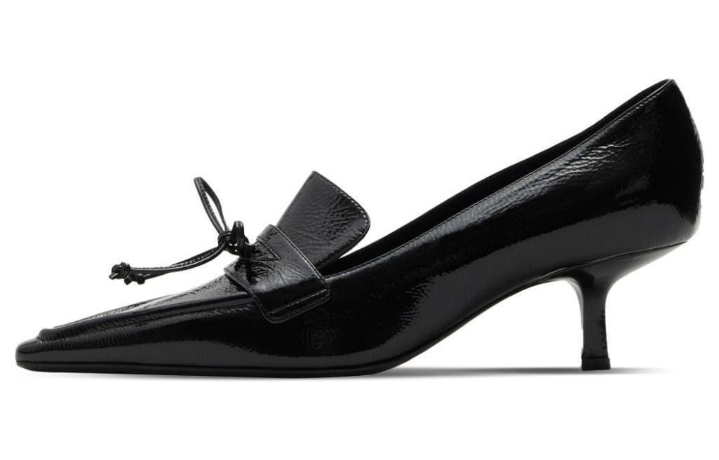 (W) Burberry Leather High Heels 'Elegant Black'