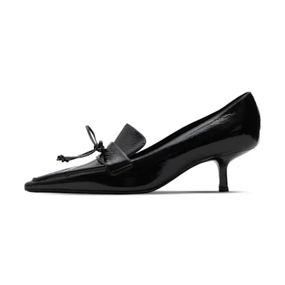 (W) Burberry Leather High Heels 'Elegant Black'