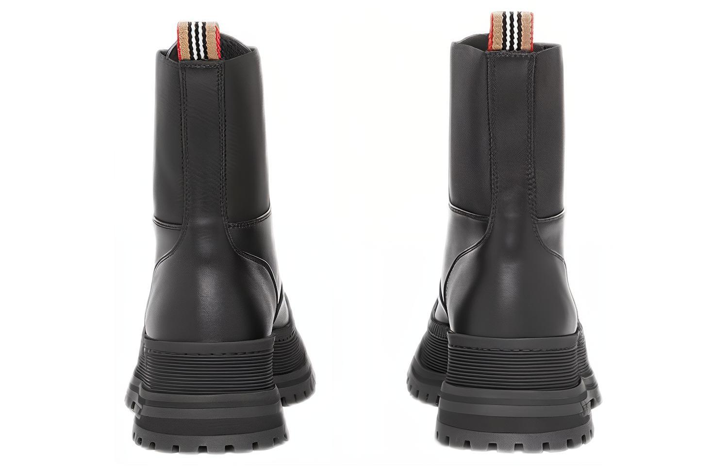 Shop (W) Burberry Boot Kulit Tali Ankle 'Black Fashion' 80342951