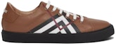 Order (W) Burberry Kulit Low-Top 'Coklat Fesyen' 80558851