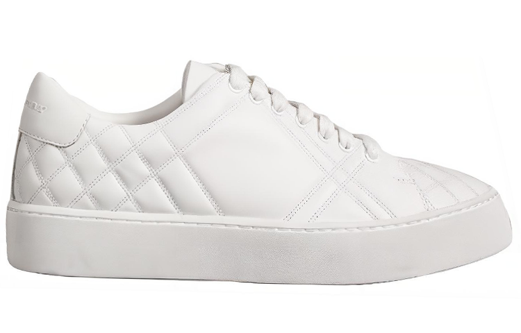 (W) Burberry Leather Low-Top Sneaker 'White Fashion' 圖 2