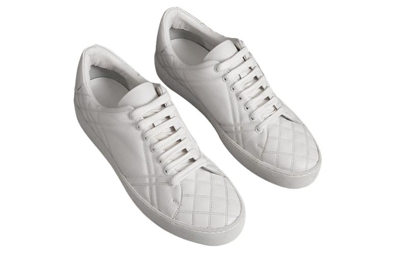 (W) Burberry Leather Low-Top Sneaker 'White Fashion' 圖 4