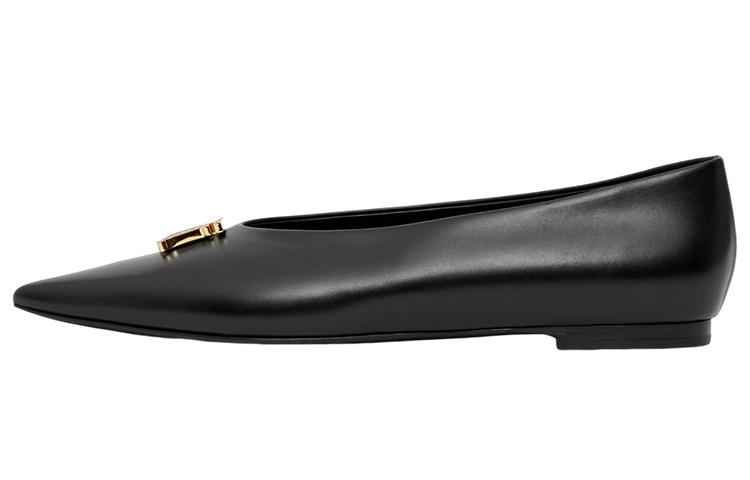 (Women) Burberry Leather Low Top 'Black Point-Toe' 80652081
