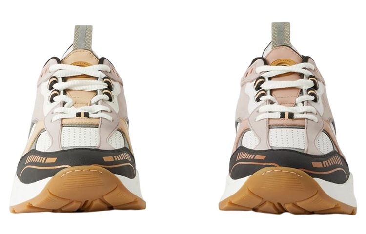 (W) Burberry Leather Low-Top Sneaker 'White Nude' 圖 3