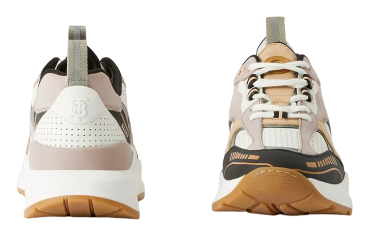 (W) Burberry Leather Low-Top Sneaker 'White Nude' 圖 4