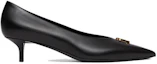 Order (W) バーバリー レザーミッドヒールパンプス (黒) 80651951