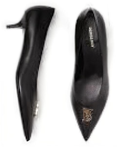 (W) Zapatos de Tacón Medio de Cuero Burberry 'Negro' 80562081 Lookbook (W) Zapatos de Tacón Medio de Cuero Burberry 'Negro' 80562081