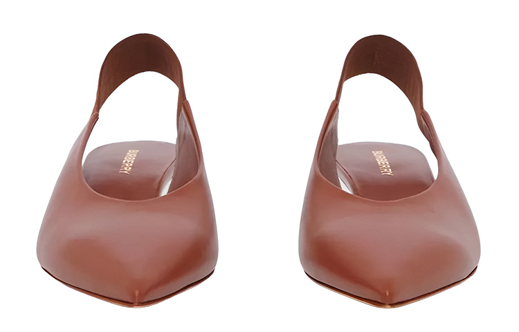 Lookbook (W) Burberry Kasut Tumit Sederhana Kulit 'Tan' 80558741