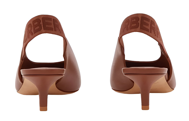 Shop (W) Burberry Kasut Tumit Sederhana Kulit 'Tan' 80558741