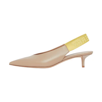 (W) Burberry Leather Mules 'Soft Amber Brown'