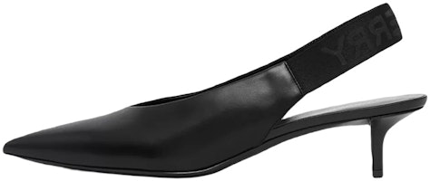 (Women) Burberry Leather Open-Heel Mid-Heel 'Black' 80534621 (Women) Burberry Leather Open-Heel Mid-Heel 'Black' 80534621