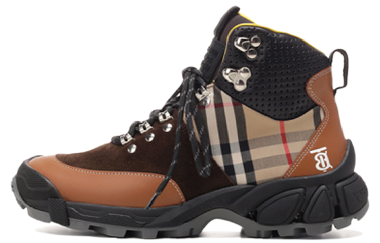 (W) Burberry Leather Patchwork Sneaker 'Brown'