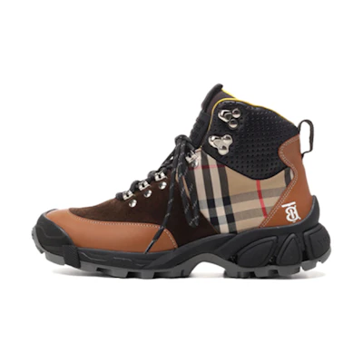 (W) Burberry Leather Patchwork Sneaker 'Brown'