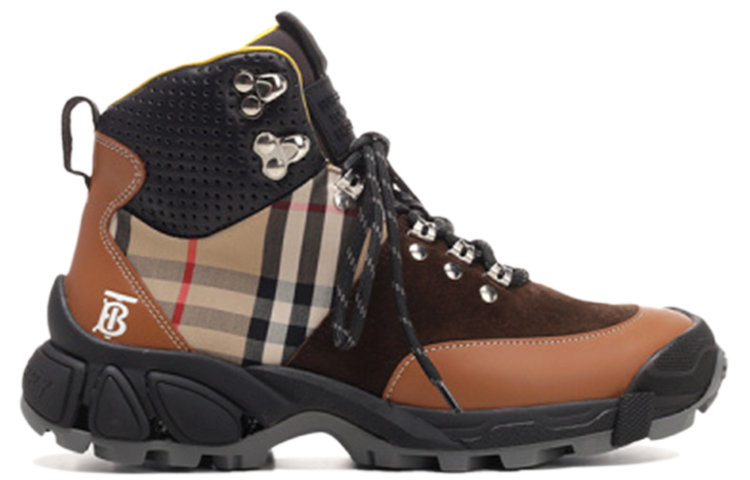 (W) Burberry Leather Patchwork Sneaker 'Brown' 圖 2