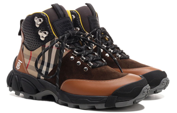 (W) Burberry Leather Patchwork Sneaker 'Brown' 圖 3