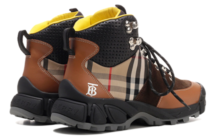 (W) Burberry Leather Patchwork Sneaker 'Brown' 圖 4