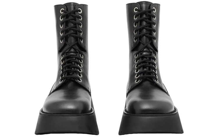 Lookbook (W) Burberry Sepatu Boot Platform Kulit 'Black Fashion' 80575521