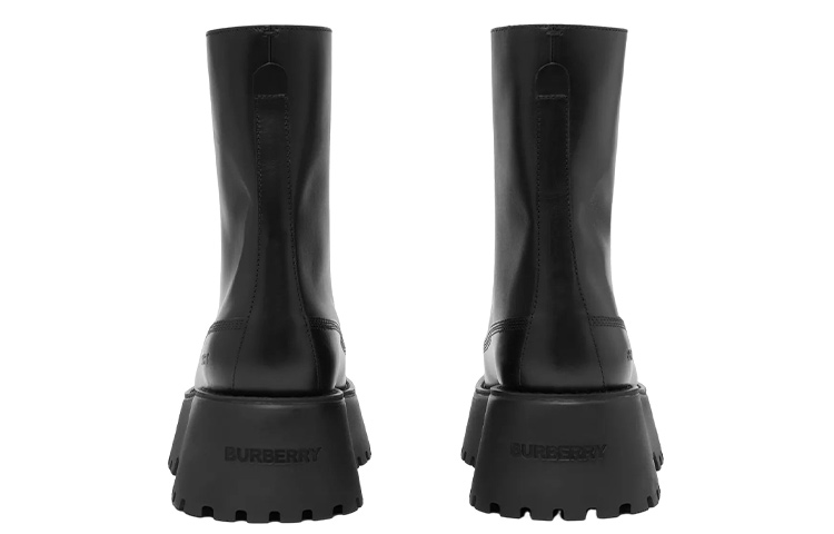 Shop (W) Burberry Sepatu Boot Platform Kulit 'Black Fashion' 80575521