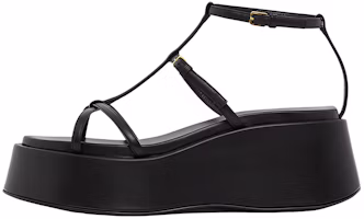 Buy (W) Burberry Leder Plateau-Sandalen ''Schwarz Mode'' 80576941