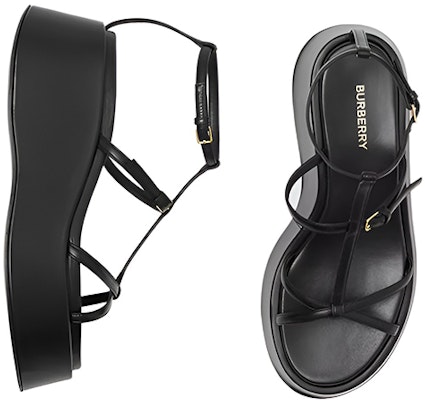 (W) Sandalias de Plataforma de Cuero Burberry 'Moda Negra' 80576941 Shop (W) Sandalias de Plataforma de Cuero Burberry 'Moda Negra' 80576941