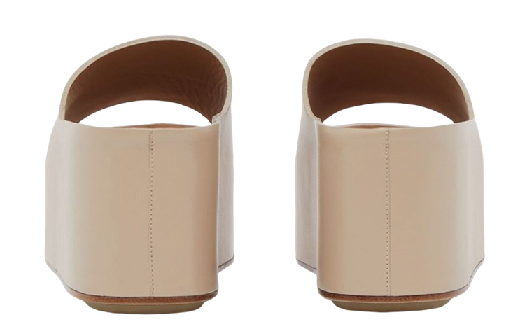 Shop (W) バーバリー レザー厚底サンダル (ソフトフォーン) 80565911