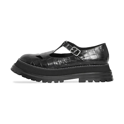 (W) Burberry Leather Platform Sneaker 'Black Fashion'