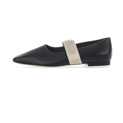 (W) Burberry Leather Point-Toe Slip-On 'Black'
