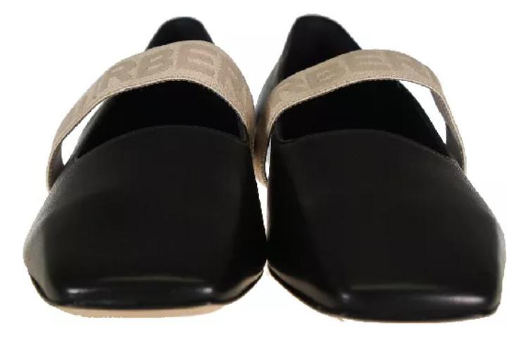Order (W) Burberry Slip-On Kulit Hitam Berujung Lancip 8015461