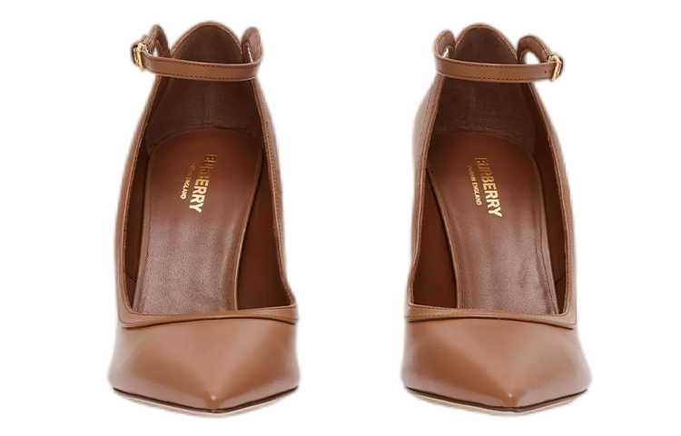 Lookbook (Women) Burberry Leather Pointed-Toe High Heels 'Brown' 80541121